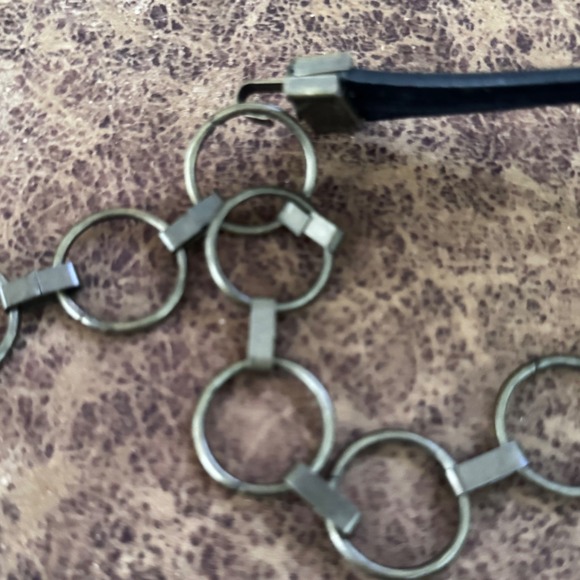 Boho Beaded Waist Belt‎ Colorful Wood Metal Chain Adjustable preloved OS - Picture 7 of 10